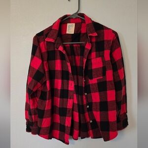 Boys Thereabouts Red Flannel Size XL